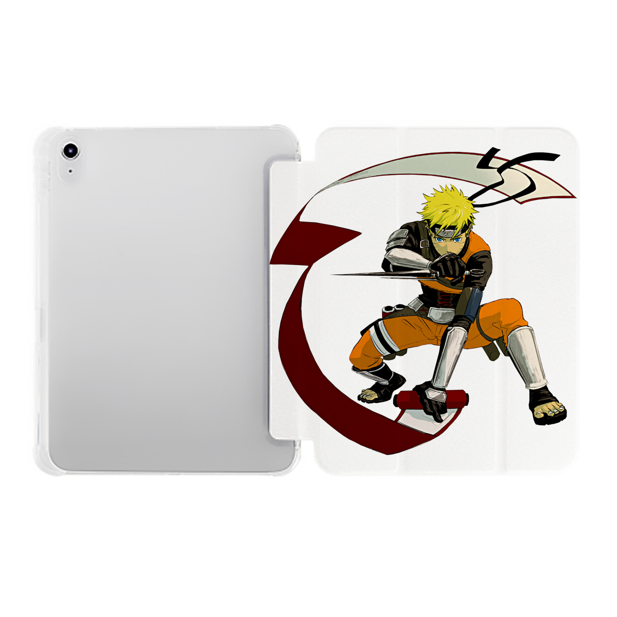 （画像用） NARUTO -ナルト- うずまき ナルト Uzumaki Naruto IPad ケース ペン収納付き 三つ折りスタンド PUレザー×シリコン 対応機種9.5/10.5/10.9インチ